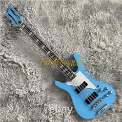 Unbranded 8+4 String Bass Guitar, Blue Colour Electric Guitar, Chrome Hardware