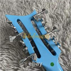 Unbranded 8+4 String Bass Guitar, Blue Colour Electric Guitar, Chrome Hardware