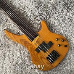 Unbranded Electric Bass Guitar 6 String Ash Body Ebony Fretboard Maple Neck