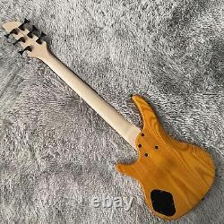 Unbranded Electric Bass Guitar 6 String Ash Body Ebony Fretboard Maple Neck