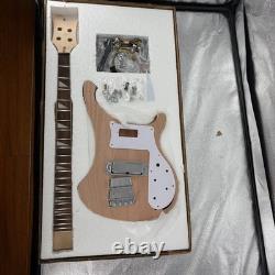 Unfinished DIY Electric Bass Guitar Kit Rosewood Fretboard Chrome Hardware