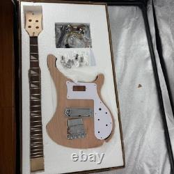 Unfinished DIY Electric Bass Guitar Kit Rosewood Fretboard Chrome Hardware
