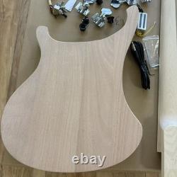 Unfinished DIY Electric Bass Guitar Kit Rosewood Fretboard Chrome Hardware