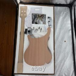 Unfinished DIY Electric Bass Guitar Kit Rosewood Fretboard Chrome Hardware
