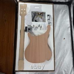 Unfinished DIY Electric Bass Guitar Kit Rosewood Fretboard Chrome Hardware