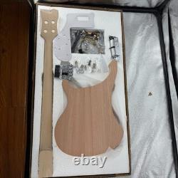Unfinished DIY Electric Bass Guitar Kit Rosewood Fretboard Chrome Hardware