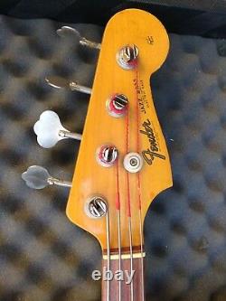 Unique Fender Jazz Rare Vintage 1965 White Body Fretless Bass Guitar