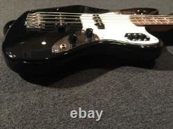 Used Fender Japan JAB-EQ Black MIJ Jaguar Bass Nice & Clean WithOGB Free Shipping