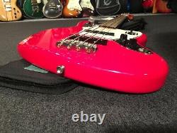 Used Fender Japan JAB-EQ RED MIJ Jaguar Bass Great Playing Condition WithOGB
