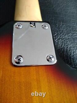 Used Rocket music Sunburst electric bass guitar left handed for beginner's