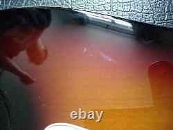 Used Rocket music Sunburst electric bass guitar left handed for beginner's
