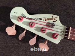 Used Squire / Fender Musicmaster Bass MM-B SBL Electric Bass Short Scale Rose FB