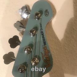 VINTAGE BASS GUITAR VJ74 (HALF PRICE JAZZ/ROCK) L/blue