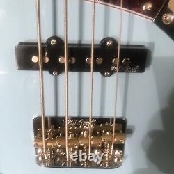 VINTAGE BASS GUITAR VJ74 (HALF PRICE JAZZ/ROCK) L/blue