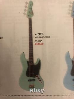 VINTAGE BASS GUITAR VJ74 (HALF PRICE JAZZ/ROCK) V Green