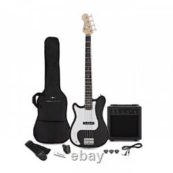 VISIONSTRING Left Handed Bass Guitar Pack Black