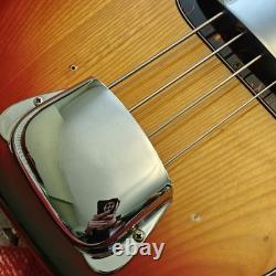 VTG 80s Sanox P Precision Style Factory Fretless Unlined Bass Sunburst Japan