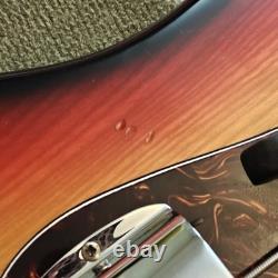VTG 80s Sanox P Precision Style Factory Fretless Unlined Bass Sunburst Japan