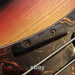 VTG 80s Sanox P Precision Style Factory Fretless Unlined Bass Sunburst Japan