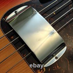 VTG 80s Sanox P Precision Style Factory Fretless Unlined Bass Sunburst Japan