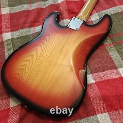 VTG 80s Sanox P Precision Style Factory Fretless Unlined Bass Sunburst Japan
