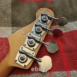 VTG 80s Sanox P Precision Style Factory Fretless Unlined Bass Sunburst Japan