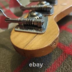 VTG 80s Sanox P Precision Style Factory Fretless Unlined Bass Sunburst Japan