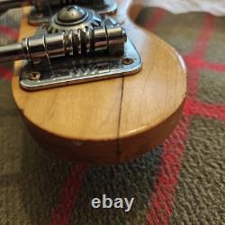VTG 80s Sanox P Precision Style Factory Fretless Unlined Bass Sunburst Japan