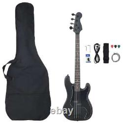 VidaXL Electric Bass Guitar for Beginner with Bag Black 4/4 46