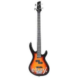 VidaXL Electric Bass Guitar for Beginner with Bag Brown and Black 4/4 46