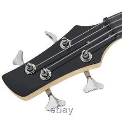 VidaXL Electric Bass Guitar for Beginner with Bag Brown and Black 4/4 46