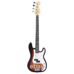 VidaXL Electric Bass Guitar for Beginner with Bag Brown and White 4/4 46