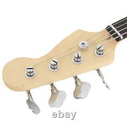 VidaXL Electric Bass Guitar for Beginner with Bag Brown and White 4/4 46