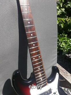 Vintage 1960/70s Teisco Satellite Short Scale Bass Guitar. Tobacco Burst