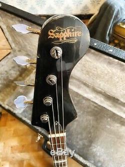 Vintage 1960 WEM Sapphire Sunburst Electric Bass Guitar / Pro Set Up & Hardcase