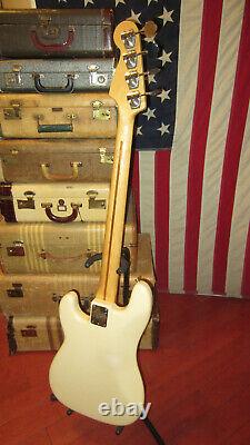 Vintage 1983 Fender Standard Precision Bass P-Bass White with Hard Case Fullerton