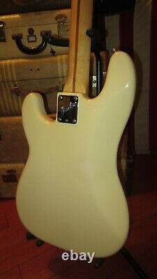 Vintage 1983 Fender Standard Precision Bass P-Bass White with Hard Case Fullerton