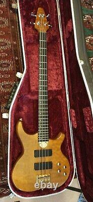 Vintage Aslin Dane neck through active bass with Hiscox hard case