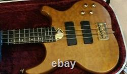 Vintage Aslin Dane neck through active bass with Hiscox hard case