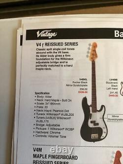 Vintage Bass Guitar V4 Sb Sunburst Precise