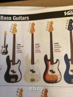 Vintage Bass Guitar V4 Vw White Precise