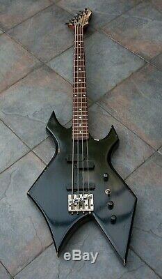 Vintage Black Bc Rich La California USA Warlock Bass Guitar