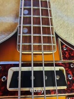 Vintage Conrad Violin Bass Very Clean Scroll Look Headstock Updated Controls