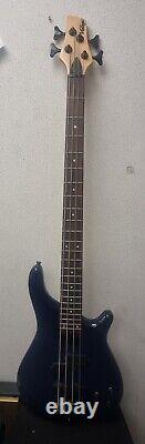 Vintage Electric Bass Guitar Blue