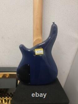 Vintage Electric Bass Guitar Blue