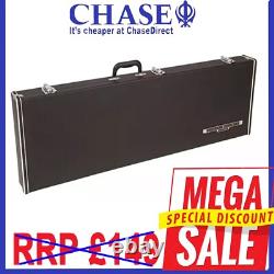 Vintage Electric Bass Guitar Hard Shell Wood Case Black Joe Doe