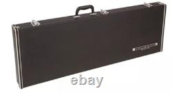 Vintage Electric Bass Guitar Hard Shell Wood Case Black Joe Doe