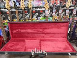 Vintage Electric Bass Guitar Hard Shell Wood Case Black Joe Doe