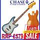 Vintage Electric Bass Guitar Jdv40 Joe Doe'lutetia' In Blueburst Rrp £579