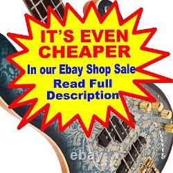 Vintage Electric Bass Guitar JDV40 Joe Doe'Lutetia' in Blueburst with Case